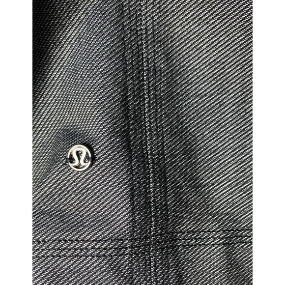 Lululemon XS Cocoon Car Coat Black Grey Snaps Oversized Jacket Pockets - Picture 8 of 9